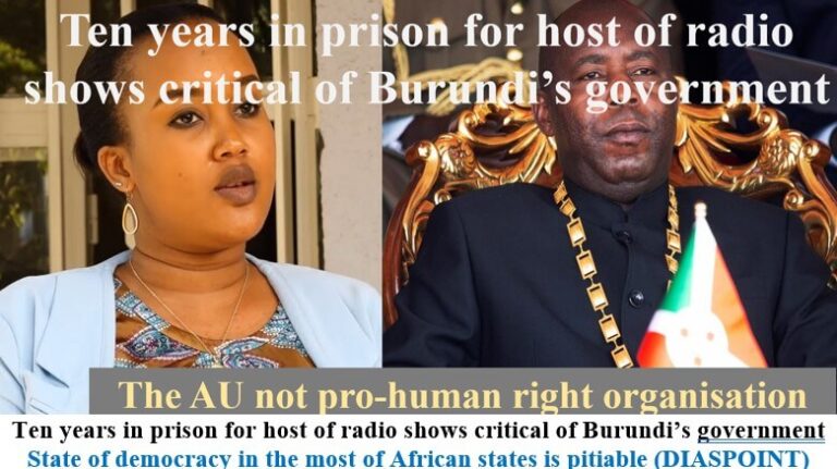 Ten years in prison for host of radio shows critical of Burundi’s government