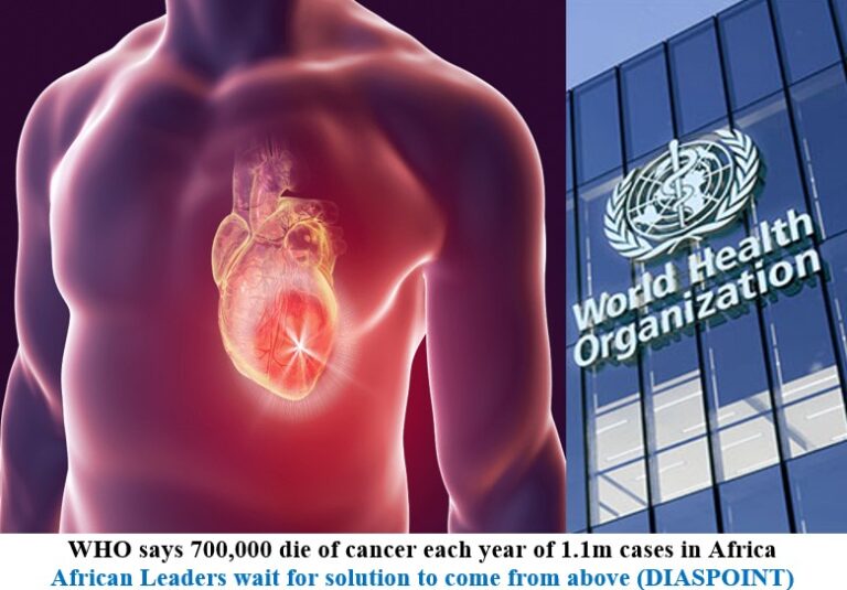 WHO says 700,000 die of cancer each year of 1.1m cases in Africa