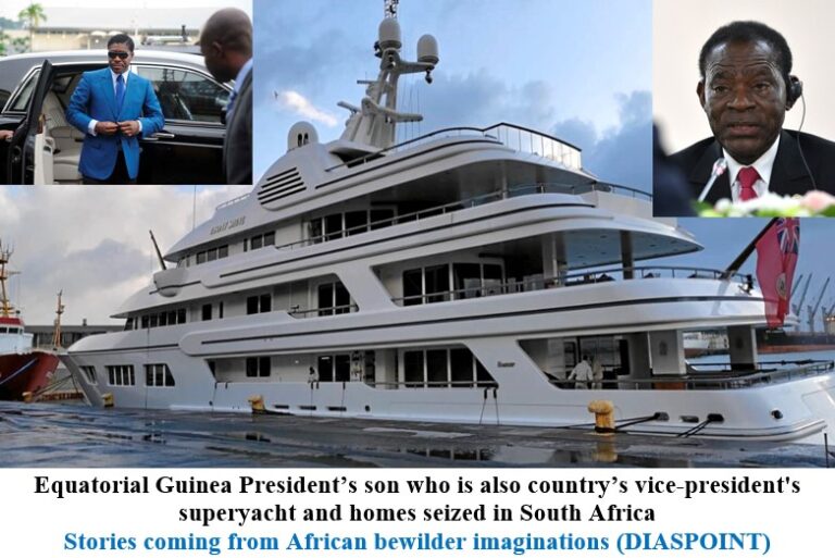 Equatorial Guinea President’s son who is also country’s vice-president’s superyacht and homes seized in South Africa