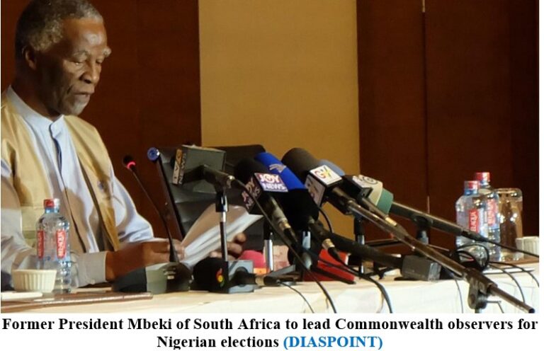 Former President Mbeki of South Africa to lead Commonwealth observers for Nigerian elections