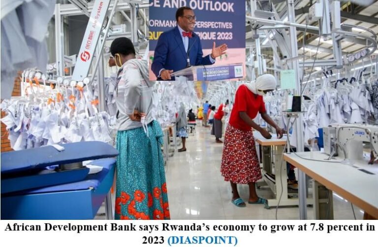 African Development Bank says Rwanda’s economy to grow at 7.8 percent in 2023